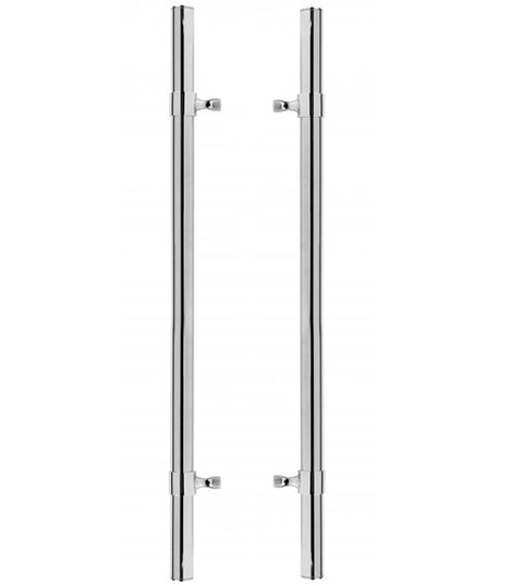 12 Inch Stainless Steel Delong Shower Door Pull, Pair, First Impressions SD-DLG100012SMTSS4