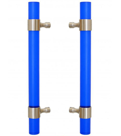 Doorware.com Blue Acrylic Shower Door Pull Pair, First Impressions SD-PCF08-LTBL