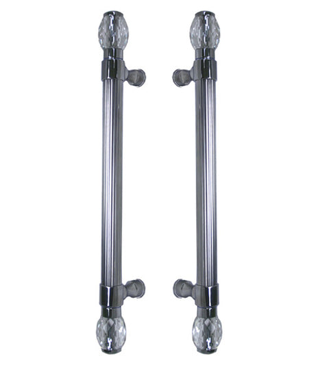 Doorware.com Reed and Crystal Pulls, Pair, First Impressions PR-CFRB-CR/12CTC