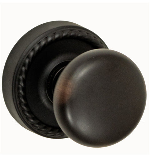 Doorware.com Half-Round Knob with Rope Rose, Fusion 01-Z8