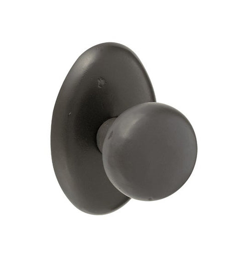 Doorware.com Half Round Sandcast Bronze Knob With Bronze Oval Rose, Fusion 07-C6