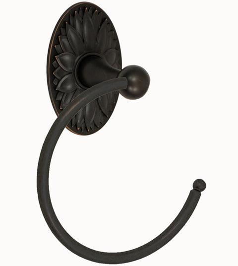 Doorware.com Oval Floral Mount Hand Towel Ring, Fusion TR-D9