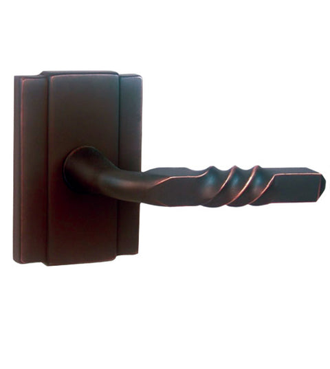 Doorware.com Square Twist Lever With Blacksmith Rose, Fusion AJ-E2