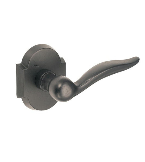 Doorware.com Drop Sandcast Bronze Lever With Bronze Scalloped Rose, Fusion AK-A3