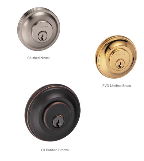 Doorware.com Traditional Cambridge Round Deadbolt, Fusion F2