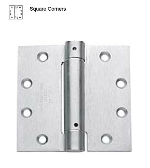 4-1/2 x 4-1/2 x Square Corners Commercial Spring Hinge