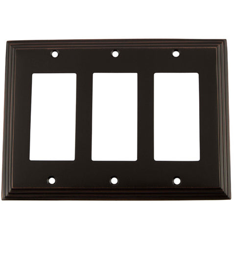 Deco Triple Rocker Plate, Grandeur DECSWPLTR3