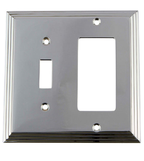Deco Light Switch and Rocker Plate, Grandeur DECSWPLTTR