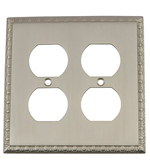 Egg and Dart Double Outlet Plate, Grandeur EADSWPLTD2