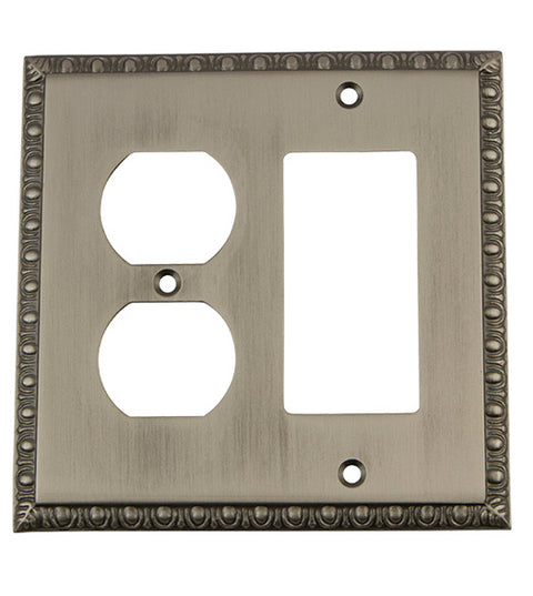 Egg and Dart Outlet and Rocker Switch Plate Cover, Grandeur EADSWPLTRD