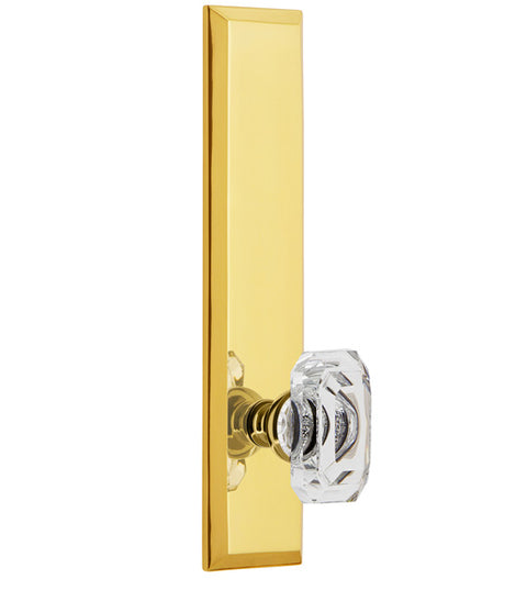 Baguette Crystal Knob with Fifth Avenue Plate, Grandeur FAVBCC19
