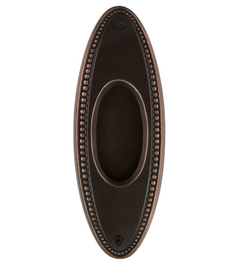 Decorative Beaded Pocket Door Flush Pull, Grandeur FLPBED