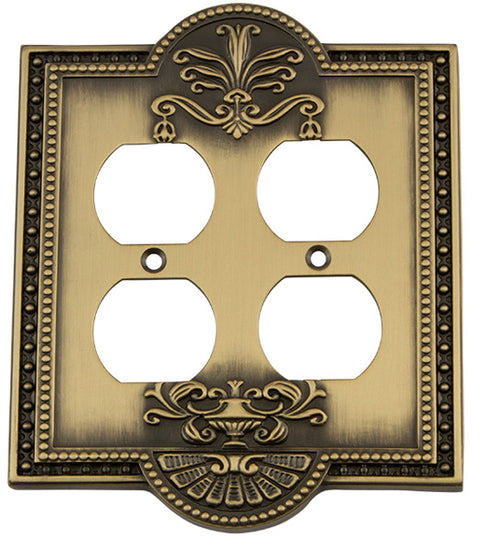 Meadows Double Electrical Socket Cover, Grandeur MEASWPLTD2