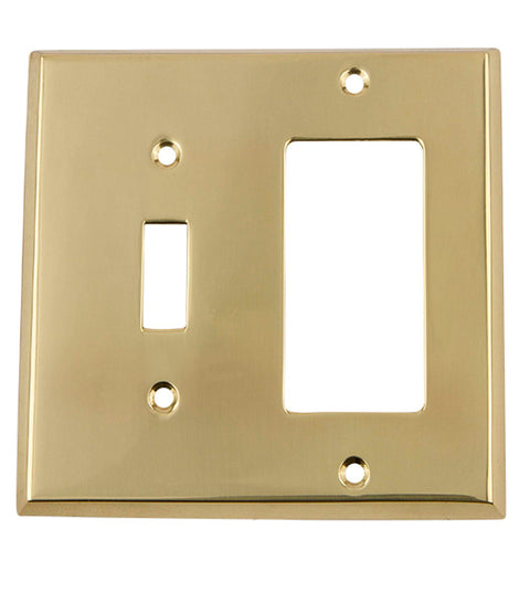 New York Rocker and Toggle Switch Plate, Grandeur NYKSWPLTTR