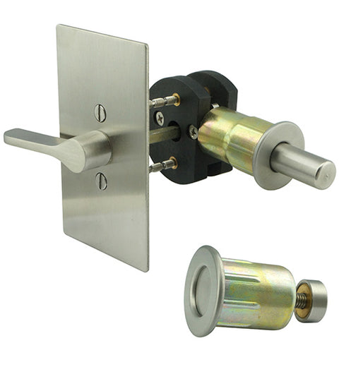 Rectangular Barn Door ADA Privacy Lock, INOX EC1517
