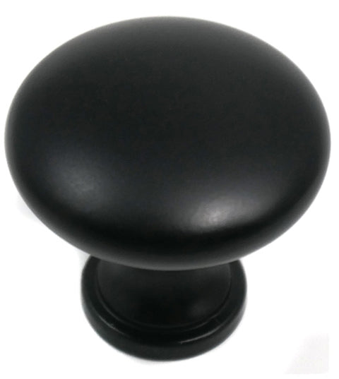 Matte Black Cabinet Knob, Laurey 54620
