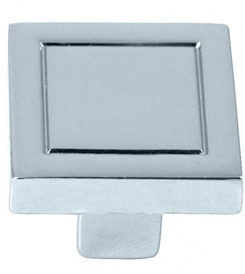 7/8 Square Cabinet Knob Polished Chrome, Laurey 72826