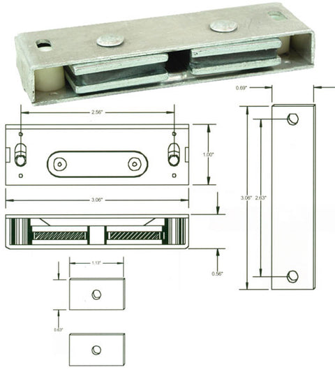 Medium Sized Magnetic Catch, Deltana MC326