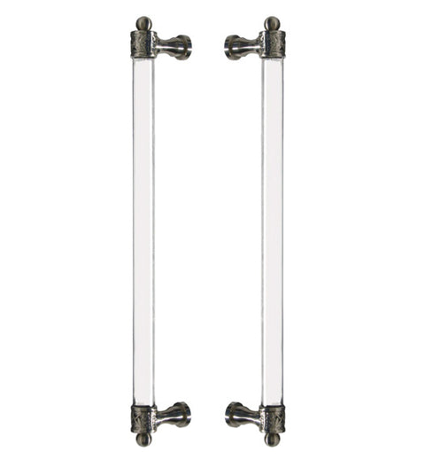 12 Inch Atlantic Acrylic Shower Door Pulls, Pair, First Impressions SD-ATL100012SBR