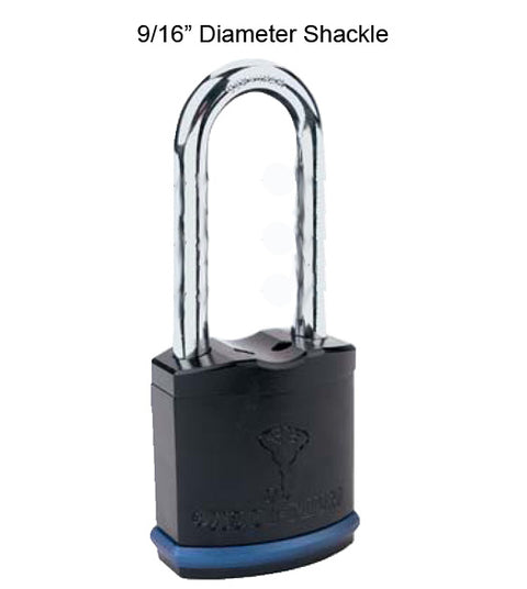 Doorware.com Extra Heavy Duty Padlock with 9/16 Diameter Shackle, Extra Long 4 Inch Clearance