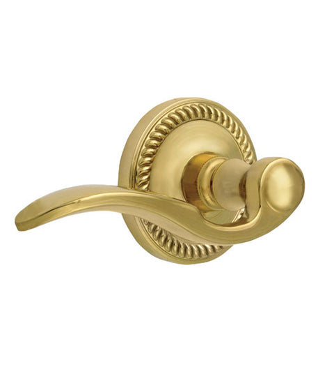 Bellagio Wave Lever With Newport Rosette, Grandeur NEWBEL