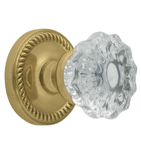 Newport Rosette With Crystal Fontainebleau Knob, Grandeur NEWFON