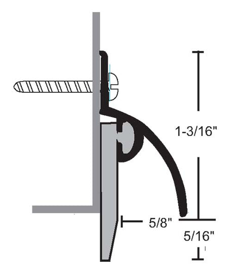 48 Inch Rain Drip Guard Door Sweep, NGP 1015V-48