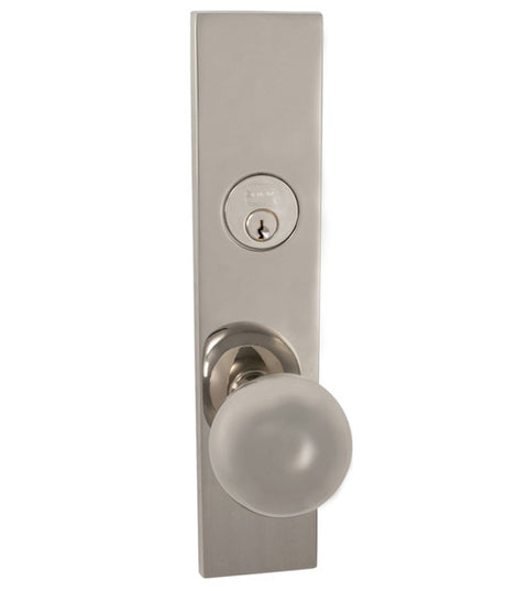 Contemporary Ball Knob Mortise Lockset, Omnia 12198