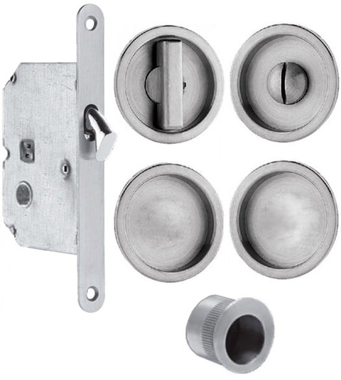 French Sliding Pocket Door Privacy Set, Omnia 3910DD-US32D