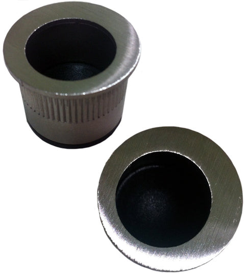Round Brushed Stainless Steel Fingertip Edge Pull, Omnia 3918-US32D