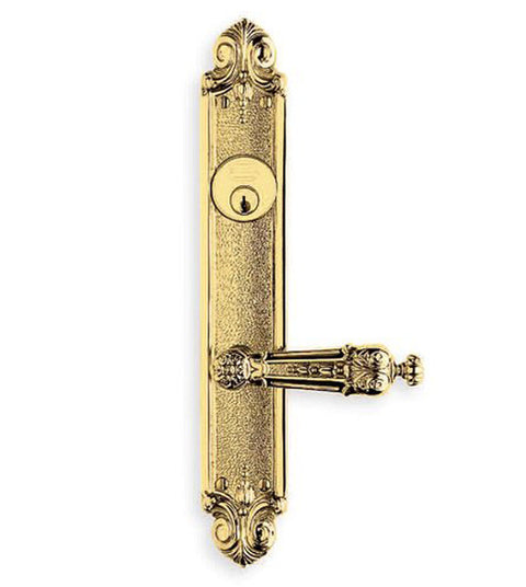Doorware.com Ornate Narrow Backset Handleset with Floral Lever, Omnia 60231