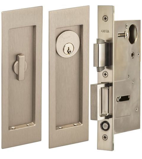 7 Inch Pocket Door Keyed Entry Set, Omnia 7035/A