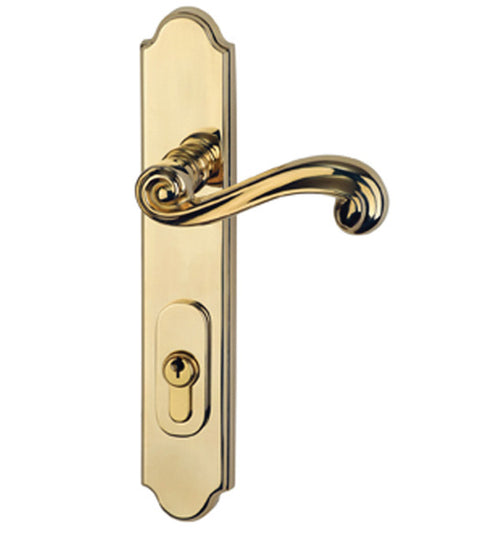Arched European Cylinder Patio Door Trim Set, Omnia 71000ECB