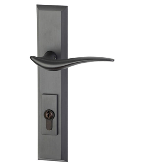 Square European Cylinder Patio Door Trim Set, Omnia 72000ECB
