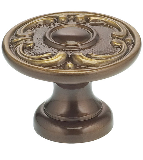 Ornate Scroll Button Cabinet Knob, Omnia 7420