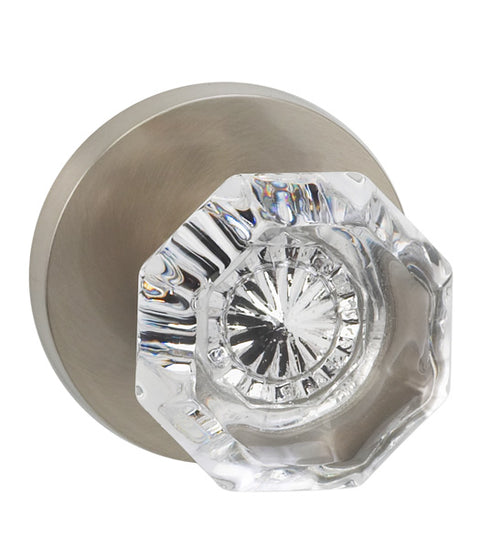 Classic Glass Knob With Round Rose, Omnia 955MD