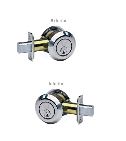 Doorware.com Low Profile Modern Double Cylinder Deadbolt, Omnia D0806LAC