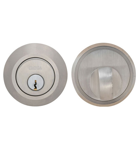 Stainless Steel Deadbolt for 1-3/4 Inch Bore Hole, Omnia D9002