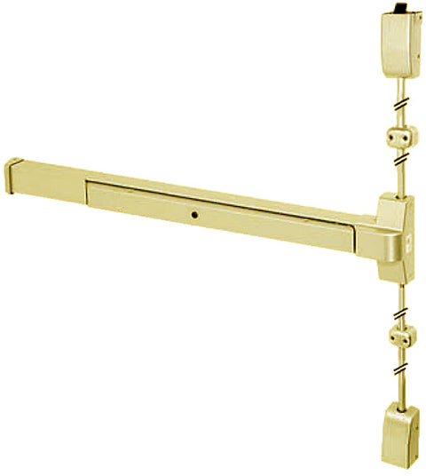 Doorware.com Grade 1 Polished Brass Vertical Rod Exit Device, PDQ 4200V-B605