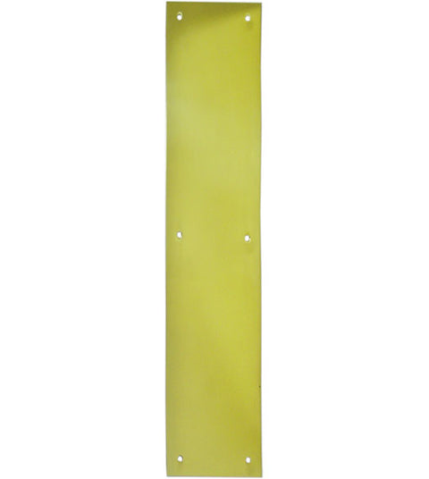 Push Plate 3.5 x 15 Inches Solid Brass, Deltana PP3515