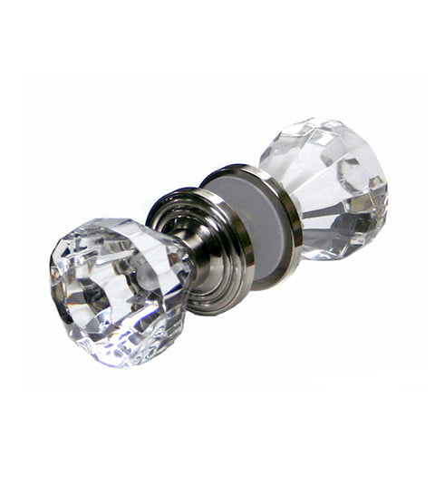 Diamond Cut Acrylic Shower Door Knob, Pair, RK International SD-CK3AC-2