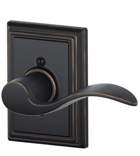 Accent Lever With Addison Rose, Schlage F-ACC-ADD