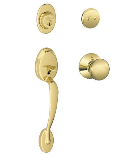 Plymouth Dummy Cylinder Handleset, Schlage F93PLY