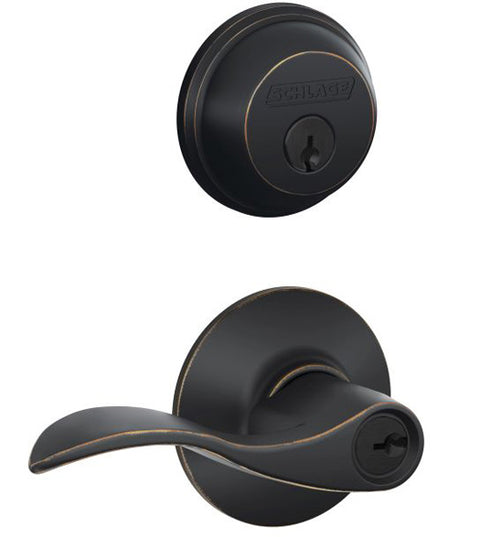 Accent Lever with Deadbolt Combo Pack, Schlage FB50ACC