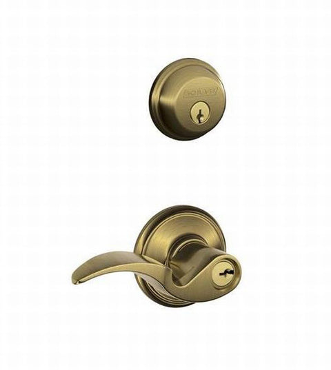 Doorware.com Avanti Lever with Deadbolt Combo Pack, Schlage FB50AVA
