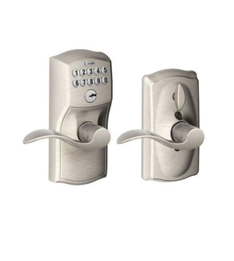 Camelot Keypad Entry Flex-Lock With Accent Lever, Schlage FE595CAMACC
