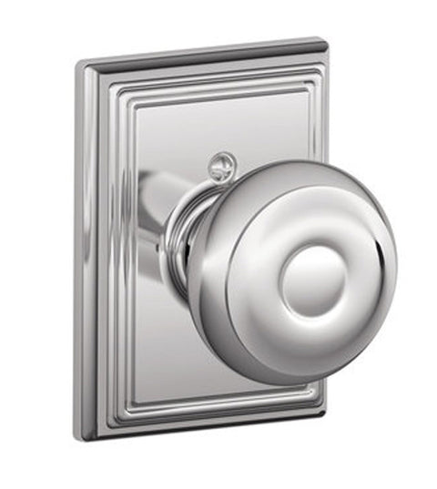 Georgian Knob With Addison Rose, Schlage F-GEO-ADD
