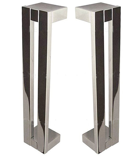 Doorware.com 8 Inch Modern Shower Door Pulls, Pair, First Impressions FII-SD-3014-200