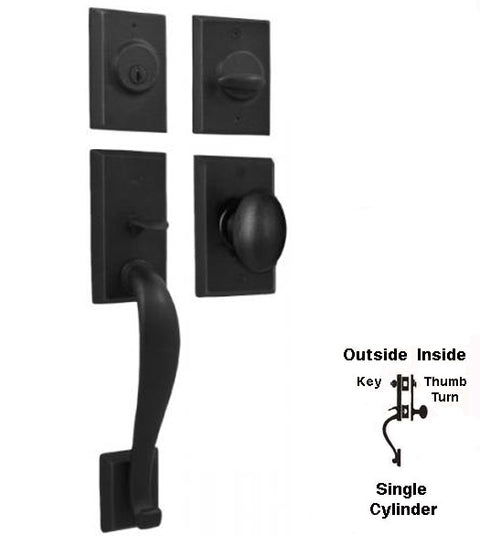 Doorware.com Aspen Two Piece Single Cylinder Handleset, Weslock 7925/7800