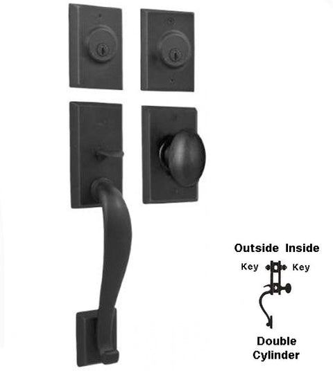 Doorware.com Aspen Two Piece Double Cylinder Handleset, Weslock 7925/7802